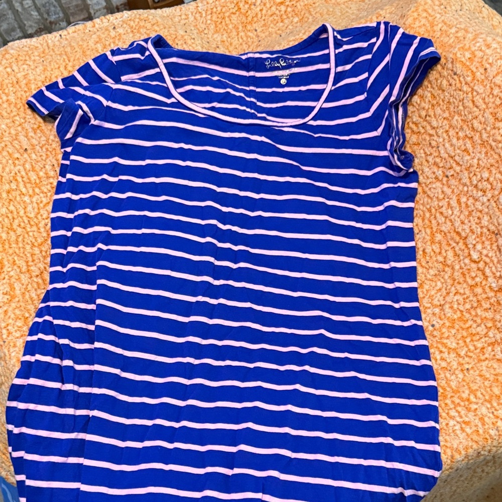 Lilla Pulitzer Scoop Neck sundress in Blue and Light Pink
